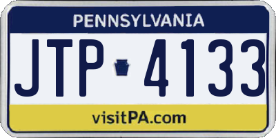 PA license plate JTP4133