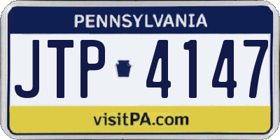 PA license plate JTP4147