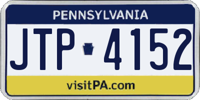 PA license plate JTP4152