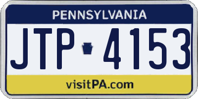 PA license plate JTP4153