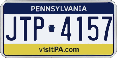 PA license plate JTP4157