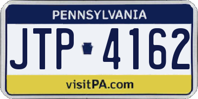 PA license plate JTP4162