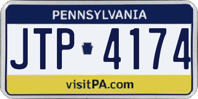 PA license plate JTP4174