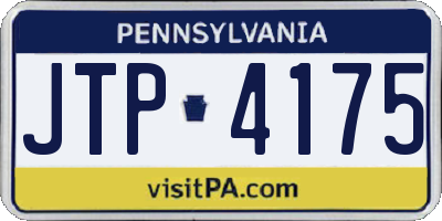 PA license plate JTP4175