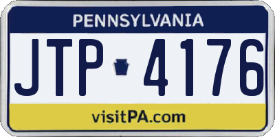PA license plate JTP4176