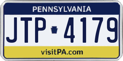PA license plate JTP4179