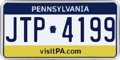 PA license plate JTP4199
