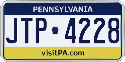 PA license plate JTP4228
