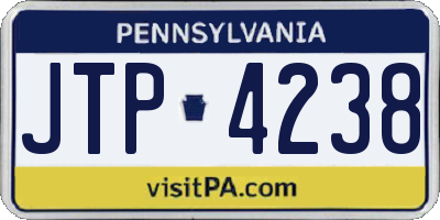 PA license plate JTP4238