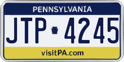 PA license plate JTP4245