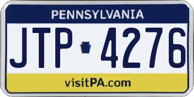 PA license plate JTP4276