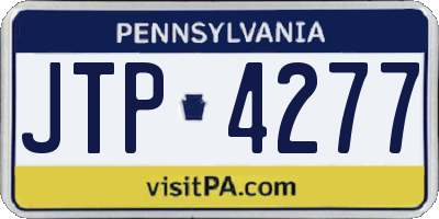 PA license plate JTP4277