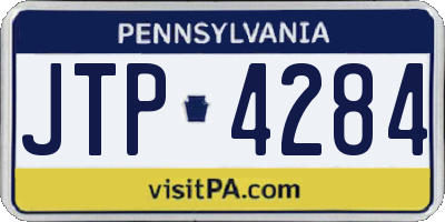 PA license plate JTP4284