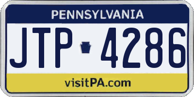 PA license plate JTP4286