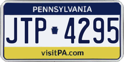 PA license plate JTP4295