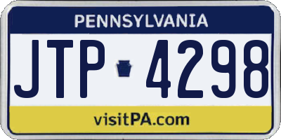 PA license plate JTP4298