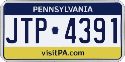 PA license plate JTP4391