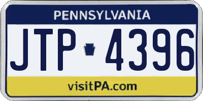 PA license plate JTP4396