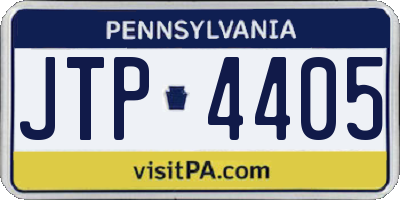 PA license plate JTP4405