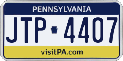 PA license plate JTP4407