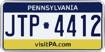PA license plate JTP4412