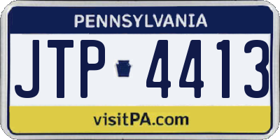 PA license plate JTP4413