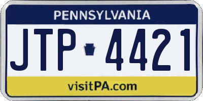 PA license plate JTP4421