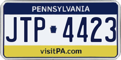 PA license plate JTP4423