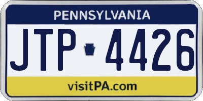 PA license plate JTP4426