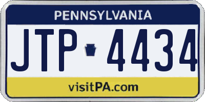 PA license plate JTP4434