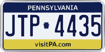 PA license plate JTP4435