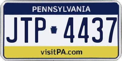 PA license plate JTP4437