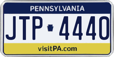 PA license plate JTP4440