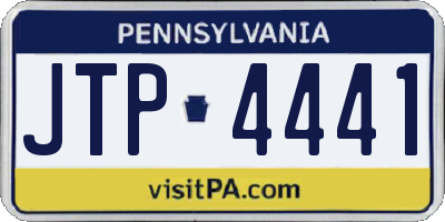 PA license plate JTP4441