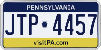 PA license plate JTP4457