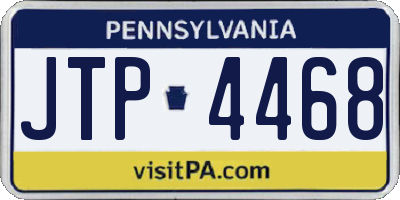 PA license plate JTP4468