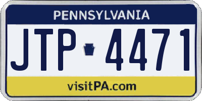 PA license plate JTP4471