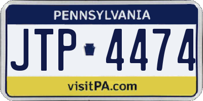PA license plate JTP4474