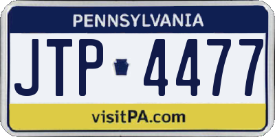 PA license plate JTP4477