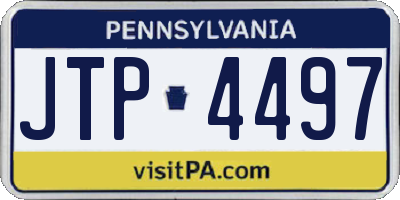 PA license plate JTP4497