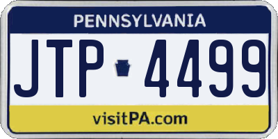 PA license plate JTP4499