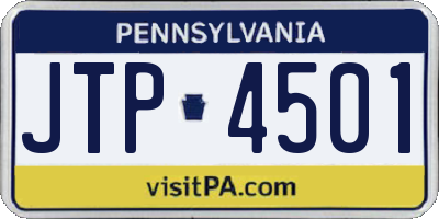PA license plate JTP4501