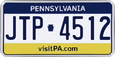PA license plate JTP4512