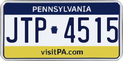 PA license plate JTP4515