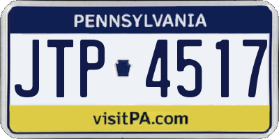 PA license plate JTP4517