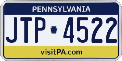 PA license plate JTP4522