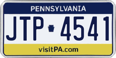 PA license plate JTP4541