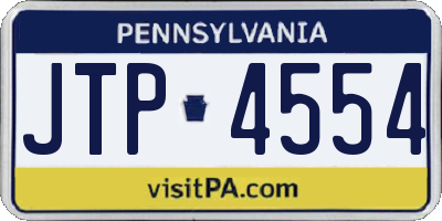 PA license plate JTP4554
