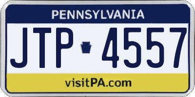 PA license plate JTP4557