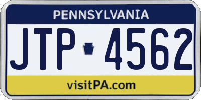 PA license plate JTP4562